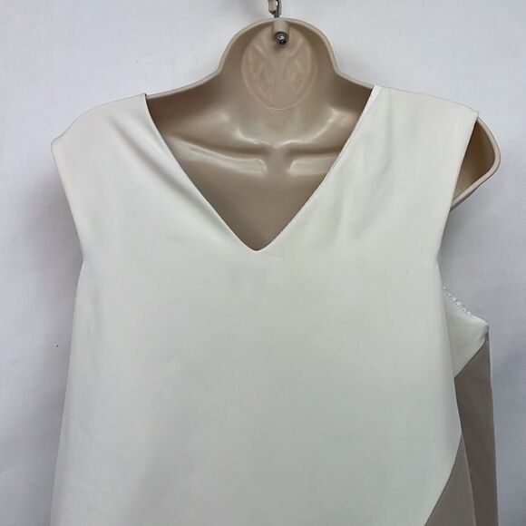 Milly cream and beige color block shift dress size 6 - Picture 10 of 14